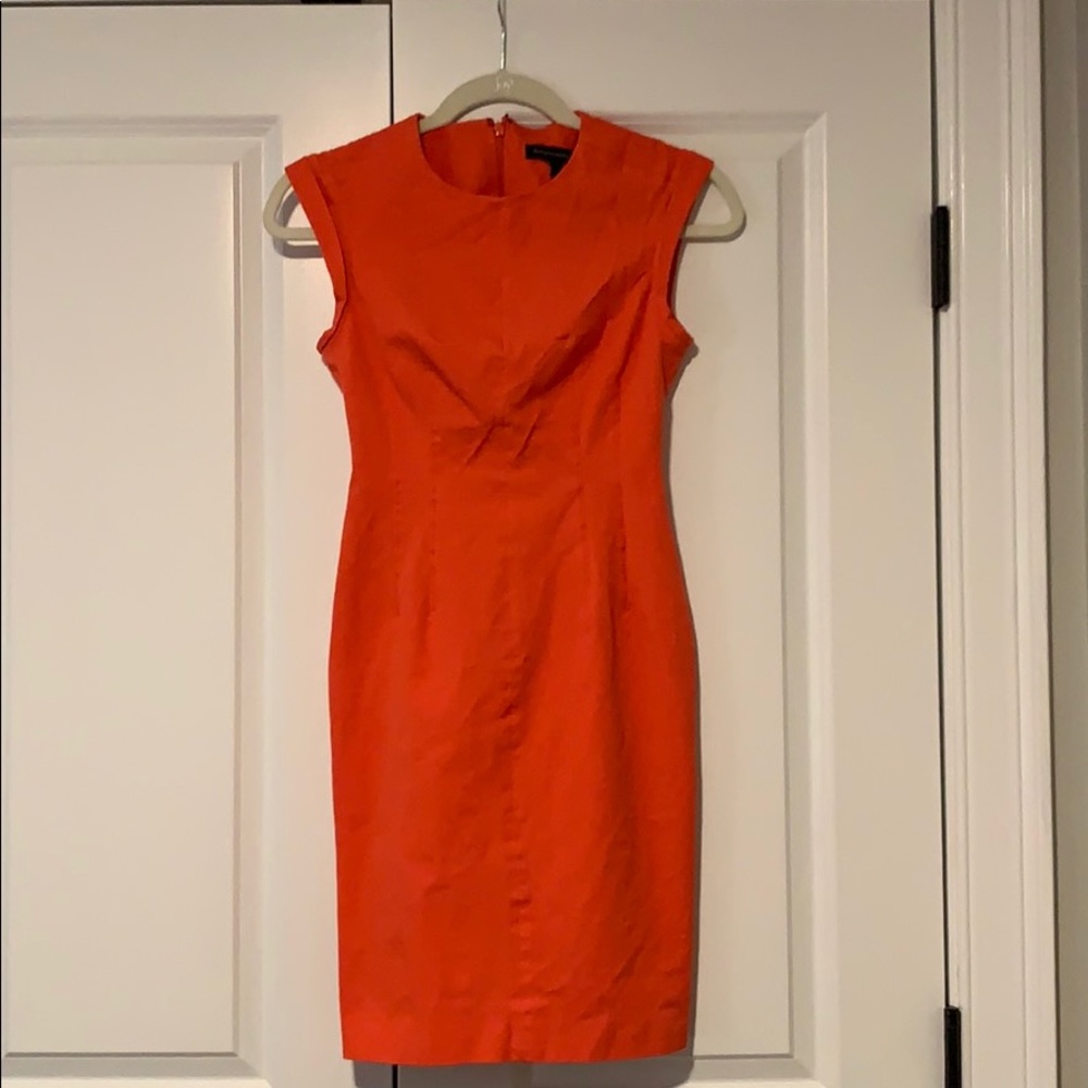 Banana Republic orange bodycon work dress